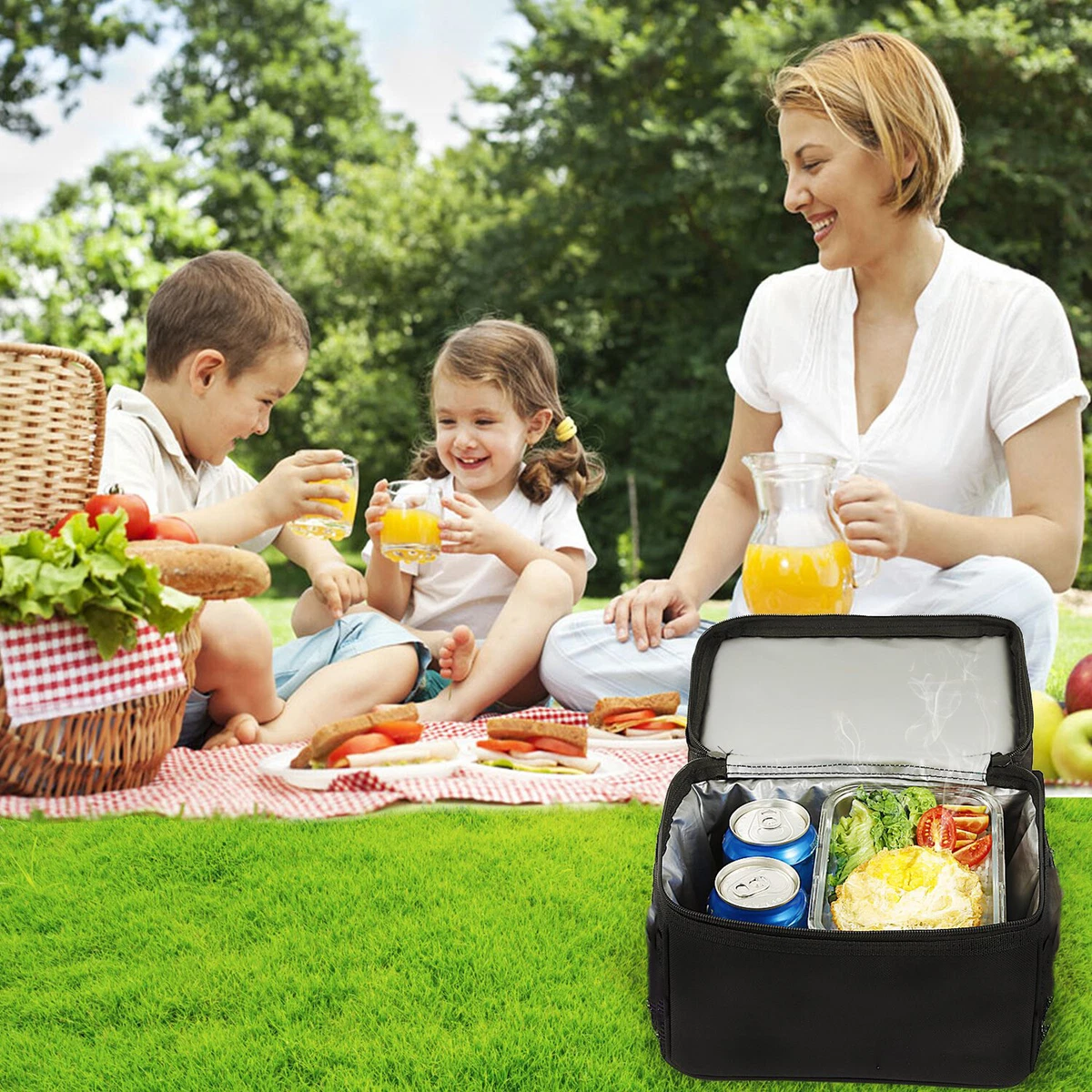  HOT & COLD PICNIC SET 12-PACK COOLER - BLACK : Patio, Lawn &  Garden