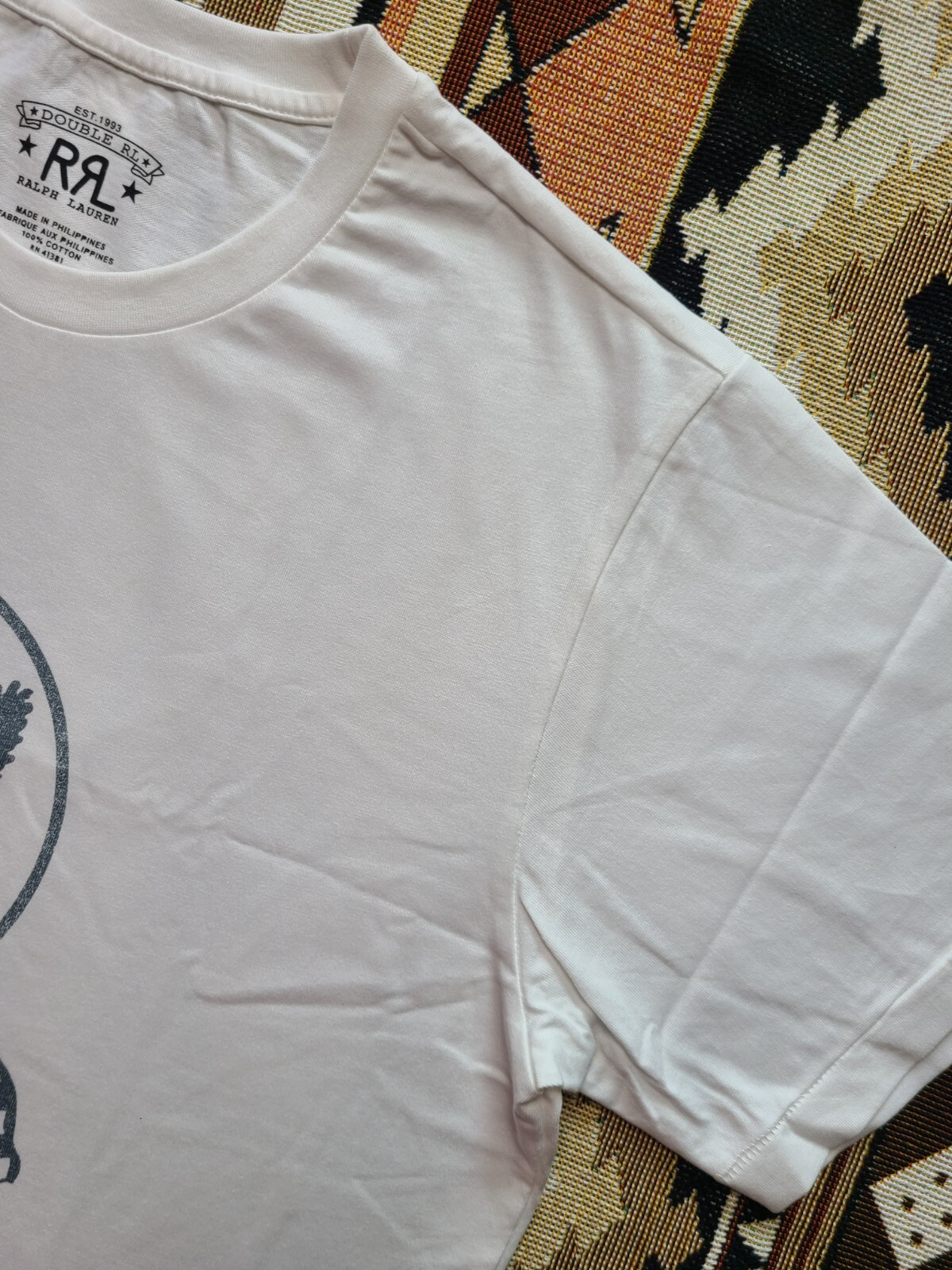 Double RL RRL Ralph Lauren Black Cat 13 Graphic Jersey Race T-shirt Tee