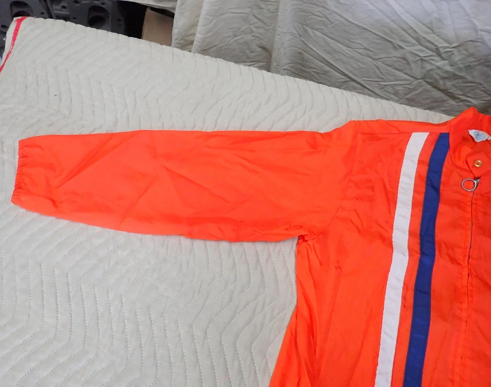 Chaqueta cortavientos Gulf Gasolinera vintage años 60-70 mediana musculosa Hot Rod Foto 3 de 4