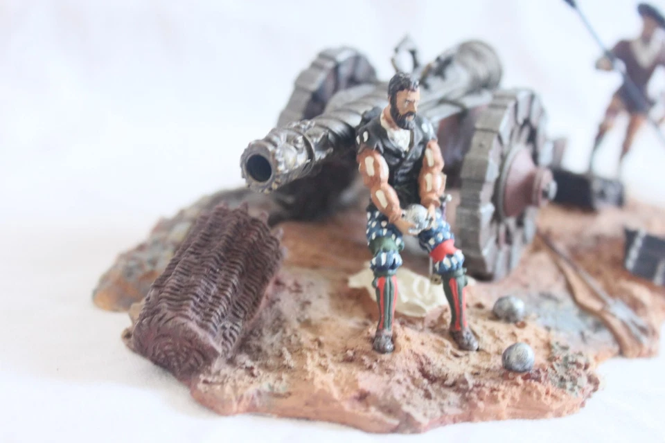 Figurine métal, Atlas, Histoire de l'artillerie, Lansquenets, couleuvrine, canon - Photo 3/4