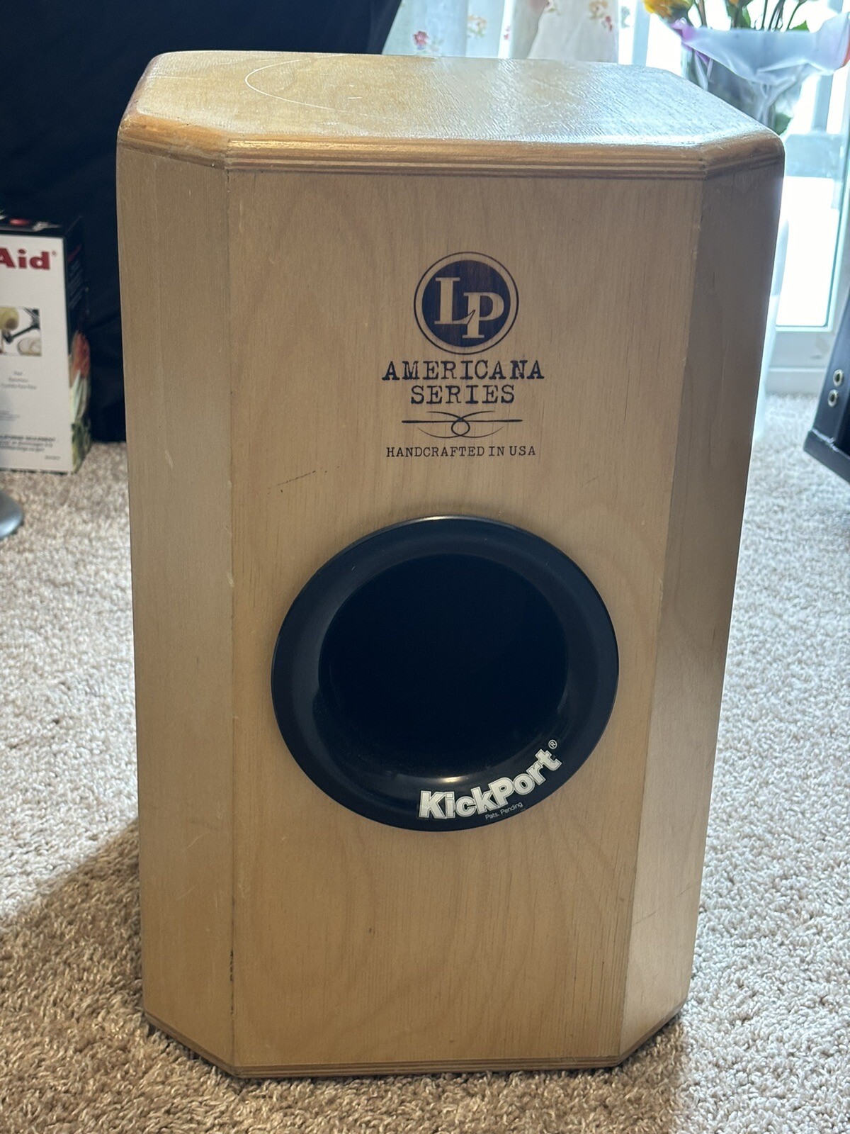 LP Americana Wood Cajon Snare With Kickport Bass Enhancer eBay