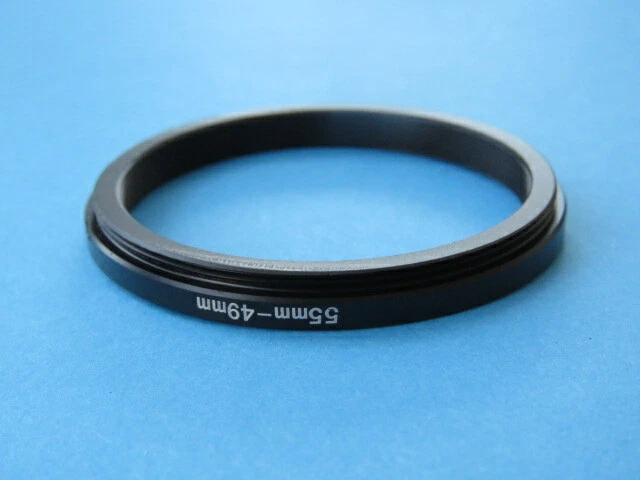 55mm to 49mm Stepping Step Down Ring Camera Lens Filter Adapter Ring 55-49mm - Image 2 of 2