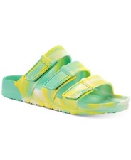 Sun  Stone Men's Bowie Sandal - Green/Yellow Tie Dye Sz 8M