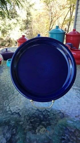 BISTRO style DINNER PLATE cobalt blue HOMER LAUGHLIN FIESTA WARE 10.5" new