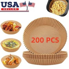 200PCS Air Fryer Disposable Paper Liners, 6.3In Round Air Fryer Parchment Paper