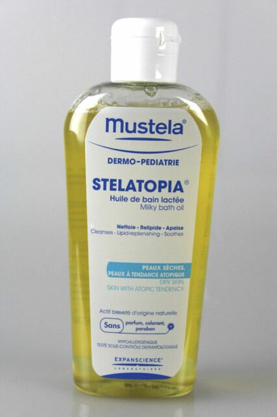 mustela stelatopia milky bath oil