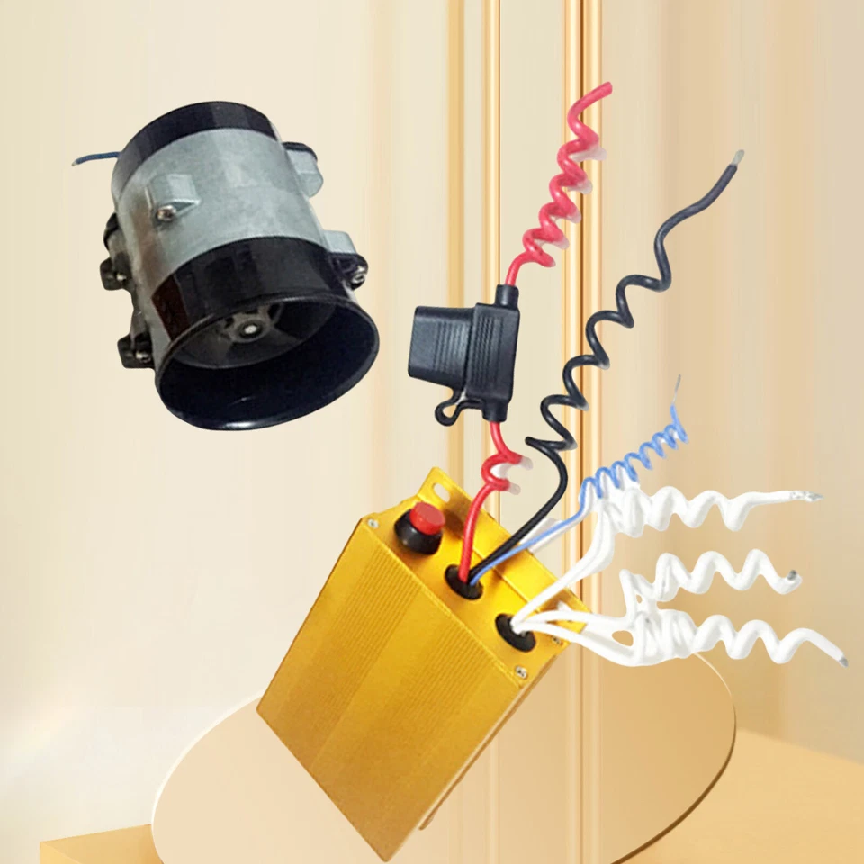 12V Car High Speed Electric Turbine Power Turbo Charger Tan Boost Air Intake Fan - Image 2 of 4