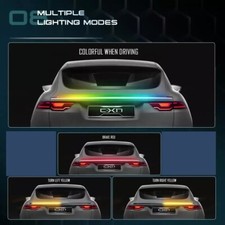 Carbon Fiber Led Car Tail Brake Light Strip Rear Spoiler Lip Trim 52cm Length Carbon Fiber Led Car Tail Brake Light Strip Rear Spoiler Lip Trim 52cm Length