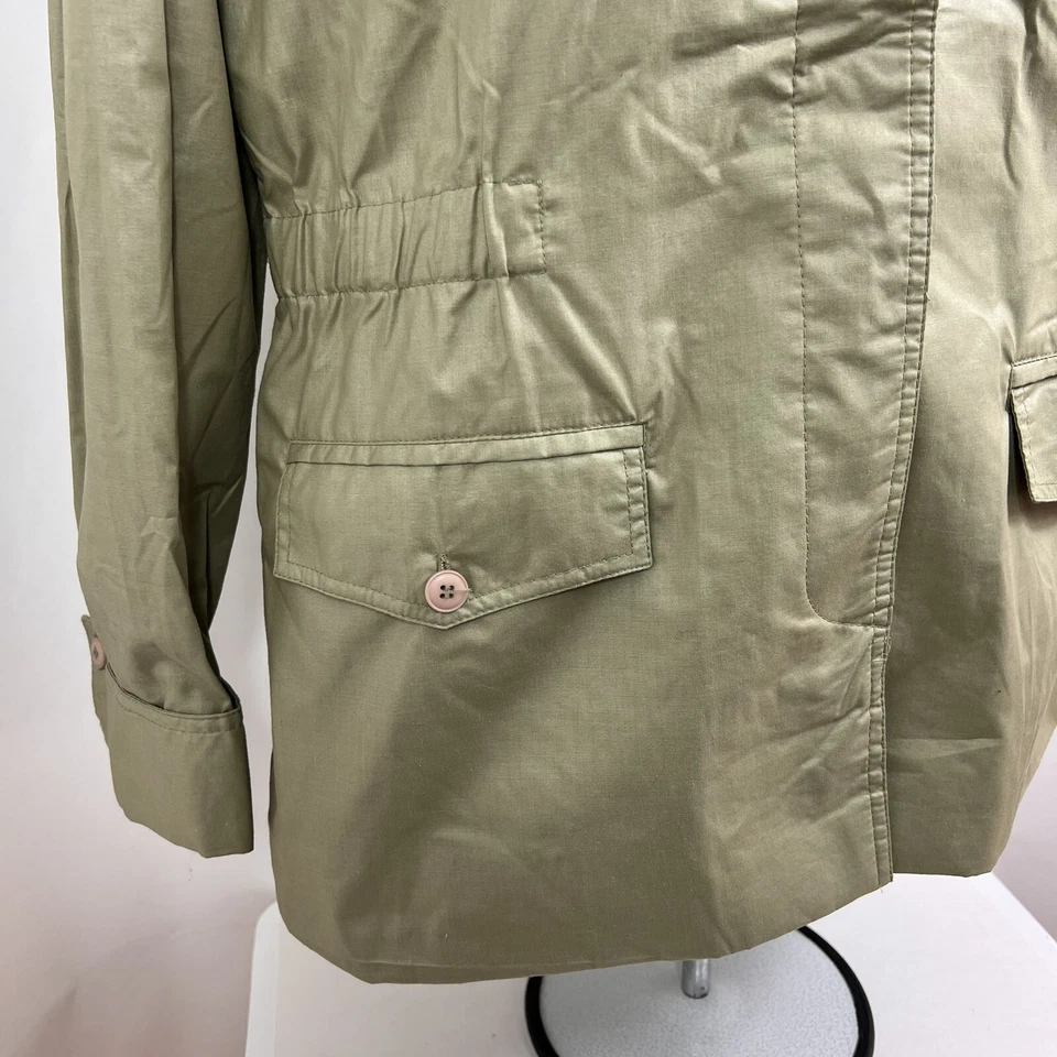 Vintage Mulberry Street Button Down Jacket Women's Medium Green Long Sleeve VTG - Image 3 of 4