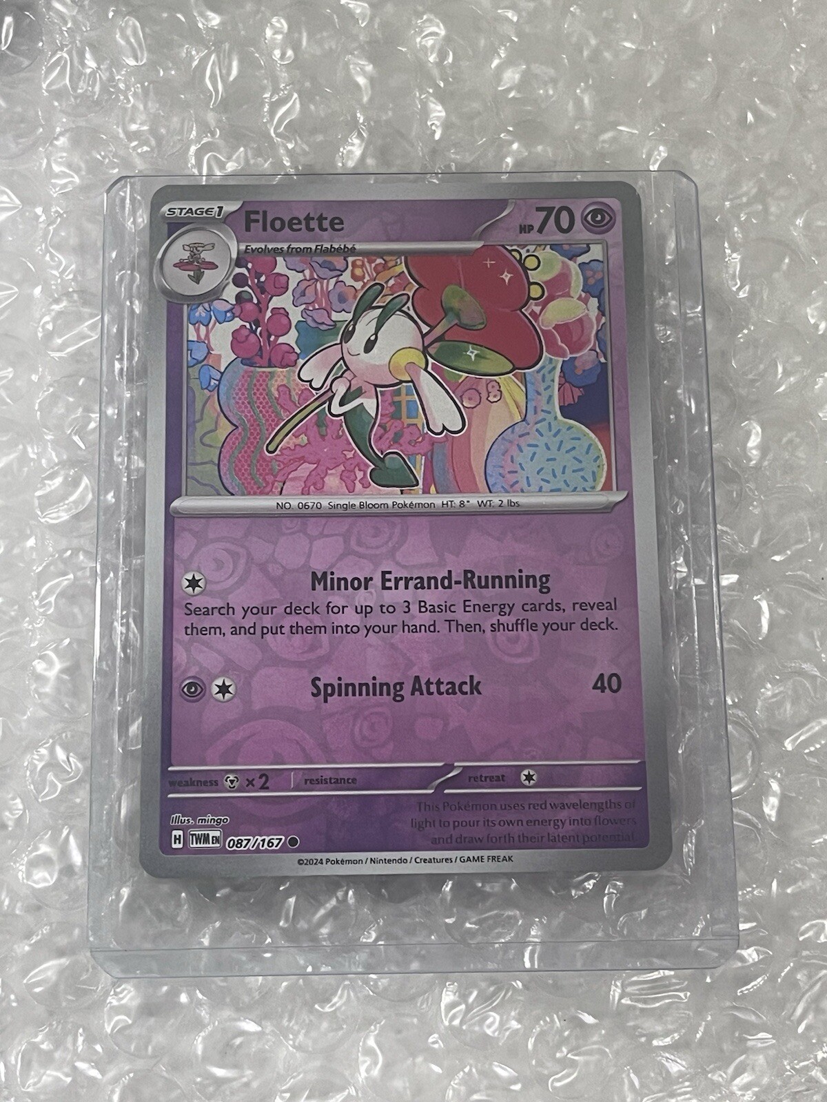 Reverse Holo Floette NM 087/167 Common Twilight Masquerade Pokemon TCG