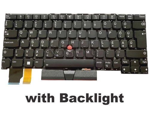 Backlit Hungarian Keyboard for Lenovo ThinkPad X390 Yoga, X13 Yoga Gen 1 QWERTZ