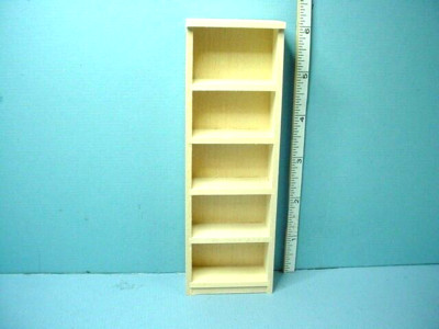 Miniature Bookcase #200 Unpainted - Handcrafted M & M Specialties