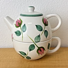 Vintage 3 Piece Verona Porcelain Teapot With A Mug & Lid -  Garden Roses