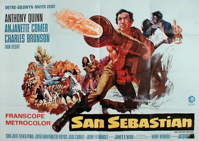Anthony Quinn in SAN SEBASTIAN rares EA-Plakat A 0 von 1967