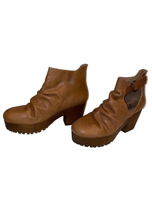 Free People Suri Clog Leather Chunky Platform Shoes NEW Women Size 40 US 10