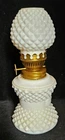 Vintage milk glass hobnail Small Oil Lamp