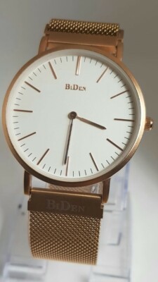 Beautiful Biden Unisex Rose Gold Quartz Watch With magnetic Strap
