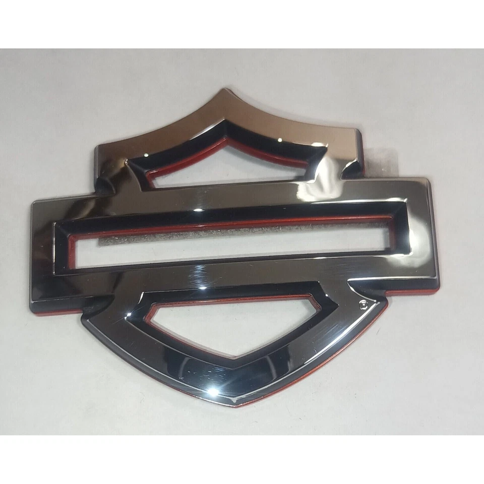 СДЕЛАННЫЙ НА ЗАКАЗ 2 ШТ. Harley Davidson Хромированные и ИЛИ Эмблемы Бензобака Планка и Щит ПОД ПРАВУЮ РУКУ - Изображение 3 из 4