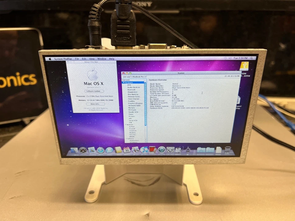 Servidor Apple A1196 Xserve finales de 2006 1U 2x 2 GHz doble núcleo Xeon 32 GB de RAM, sin HD Foto 2 de 4