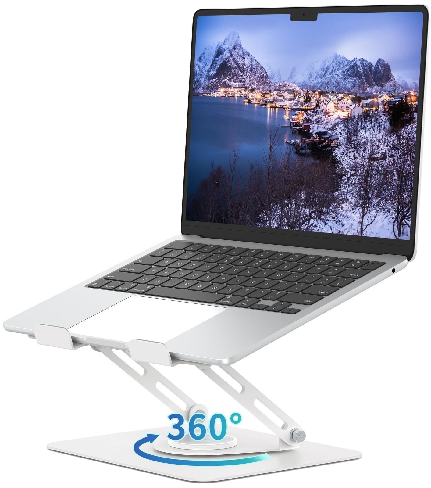 Laptop Stand for Desk 360? Rotating Base Multi-Angle for 10-15.6 Inch Laptops-image