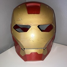 Original Hasbro 2008 Iron Man Face Mask Marvel Halloween Battle Warn