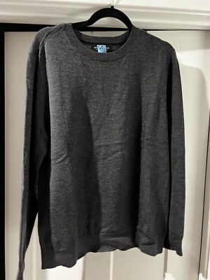 Banana Republic Sweater Mens Large Gray Baruffa Extra Fine Merino