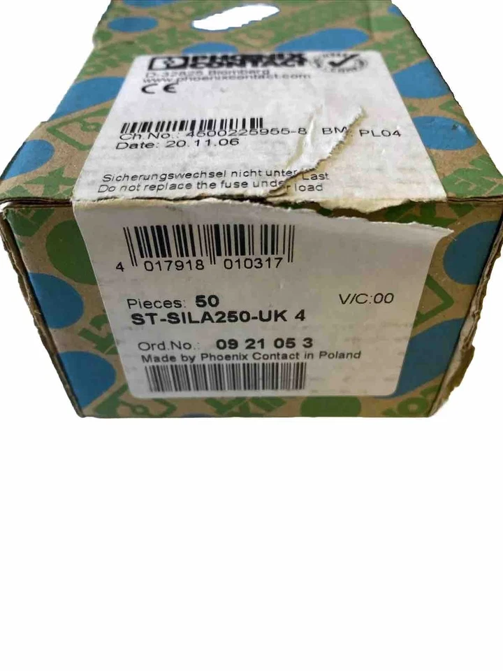 50x Phoenix Contact 0921053 Sicherungsstecker ST-SILA250-UK 4 STSILA250UK4 - Bild 3 von 4