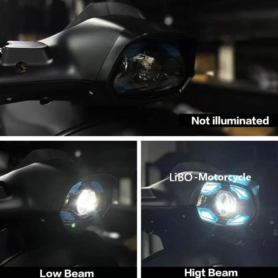 Motorcycle Front LED Headlight Headlamp Head Light Fairing For Vespa Sprint 150 - Image 2 of 4