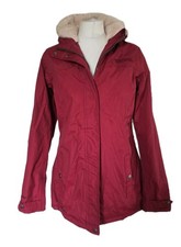 Regatta Women's Jacket Outdoor Size 10 Uk Waterproof Basic Red Hooded Zipped.   