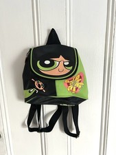 Vintage Powerpuff Girls Buttercup Mini Backpack RARE Bag 2000 Cartoon Network