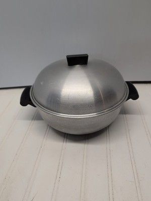 VTG ALUMINUM 3 PC BUN WARMER/SERVING Stove Top Warming SET