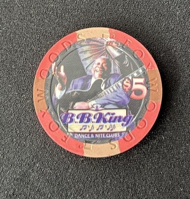 $5 BB KING NIGHT CLUB Casino Chip FOXWOODS Ltd Edition 1596/2000 Sharp edges