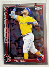 2025 Topps Chrome Update Base Card # USC118 Wilyer Abreu, Boston Red Sox