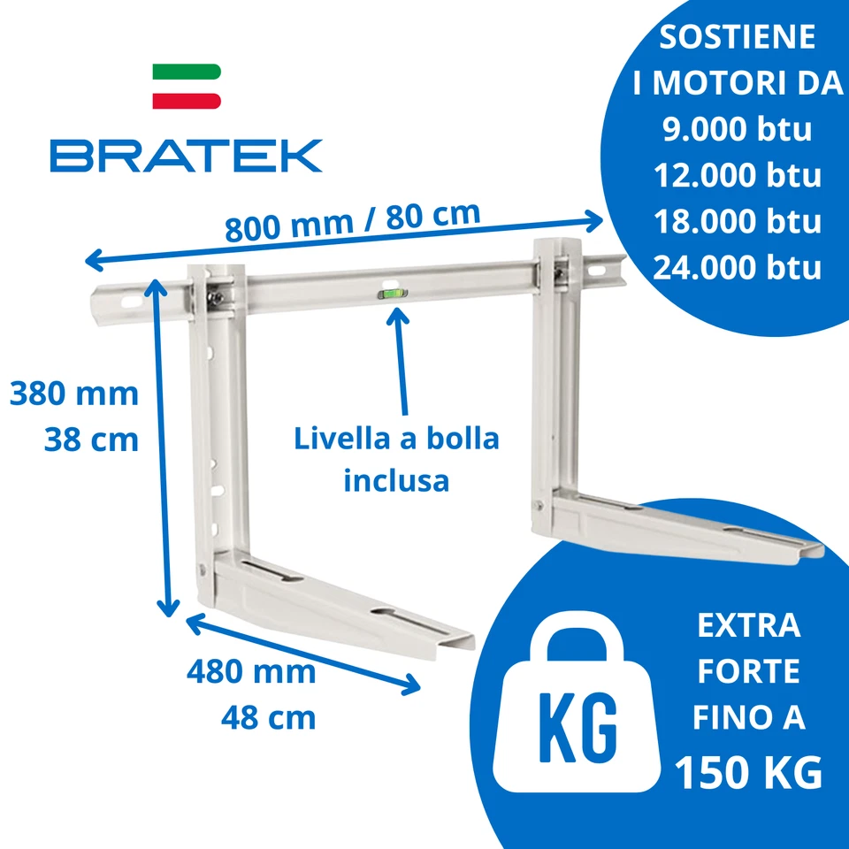 Staffe per Condizionatori Staffa per Climatizzatore Dimensioni 800x380x480 150kg