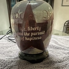Patriotic Accent Lamp with Drum Shade, Stars ...