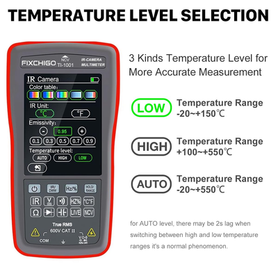 Termocamera E Multimetro 2 In 1 Tooltop – 256x192 IR, Schermo 3.5", USB Tipo C, 550°C