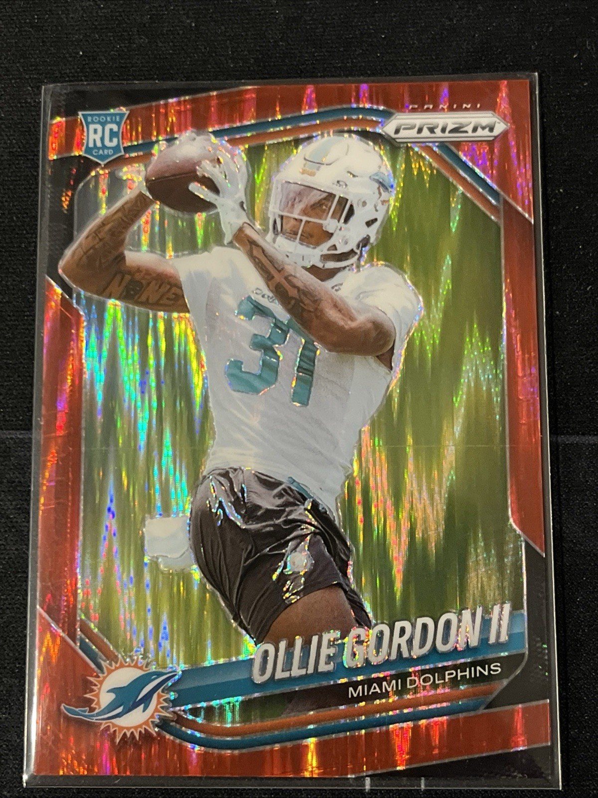 2025 Panini Prizm Ollie Gordon II Red Flash Miami Dolphins #333