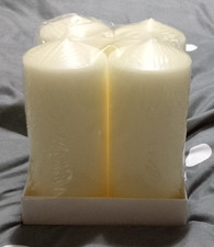Church Candles Pack of 4 New & Sealed 6" Approx Burning Decoration Wick Ivory