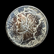 1916 Mercury Silver Dime 10C BU+ Toned - 0307