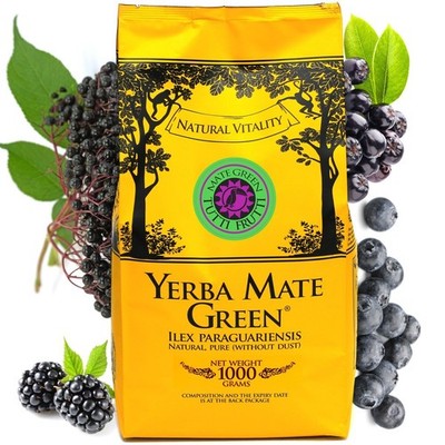 Yerba Mate Green Tutti Frutti 1kg - Frucht-Yerba Mate Tee loose leaf 1kg/1000g