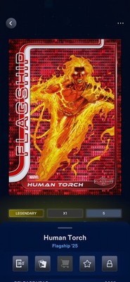 Topps Marvel Collect Legendary Human Torch 5cc