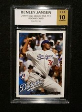 *KENLEY JANSEN* 2010 Topps Update #US-114 *CGS 10* RC Rookie Card. rookie card picture