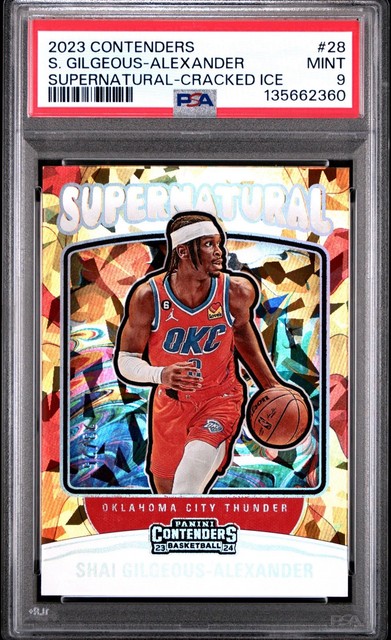 2024 Panini Contenders Shai Gilgeous-Alexander Ice Supernatural /25 PSA 9