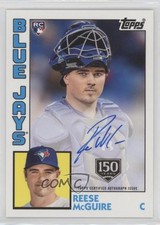 2019 Topps 1984 Baseball Rookies 150th Anniversary 16/150 Reese McGuire Auto 0t2
