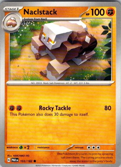 Naclstack 103/182 Paradox Rift Common LP Pokemon TCG