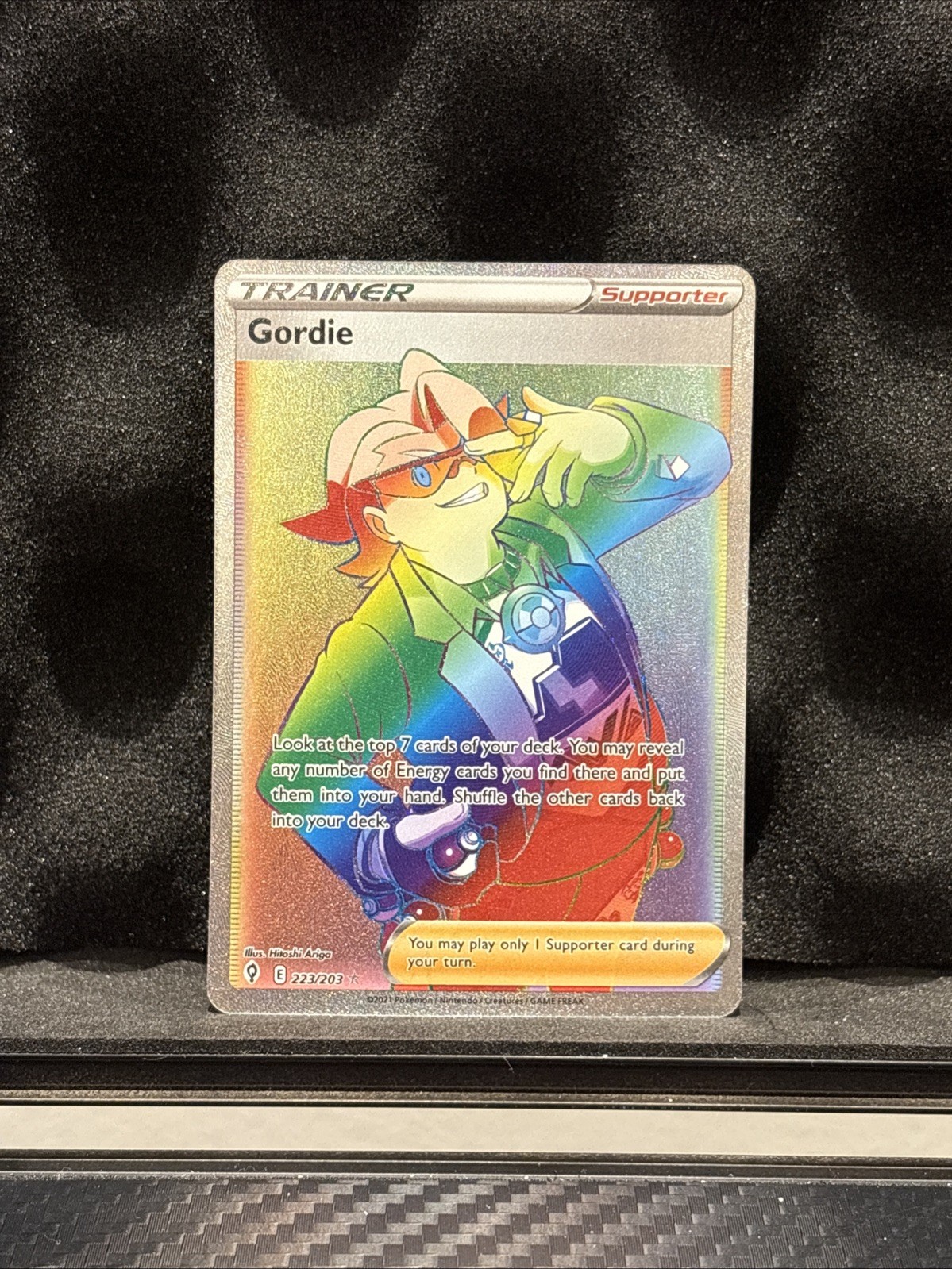 Gordie - 223/203 - Pokemon Evolving Skies Sword & Shield Secret Rare Card NM