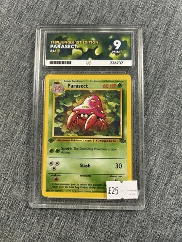 1999 Jungle 1st Edition Parasect 41/64 ACE Grading 9 Mint Pokemon TCG