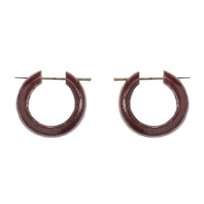 81stgeneration Wood Earrings With Stick Posts Hoop Small Tribal Wooden Hoops