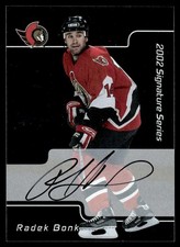 2001-02 Be a Player Signature Series Autographs Radek Bonk Auto Ottawa Senators