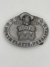 1982 NORTH PLATTE NEBRAKSA RODEO COMMEMORATIVE BELT BUCKLE 248